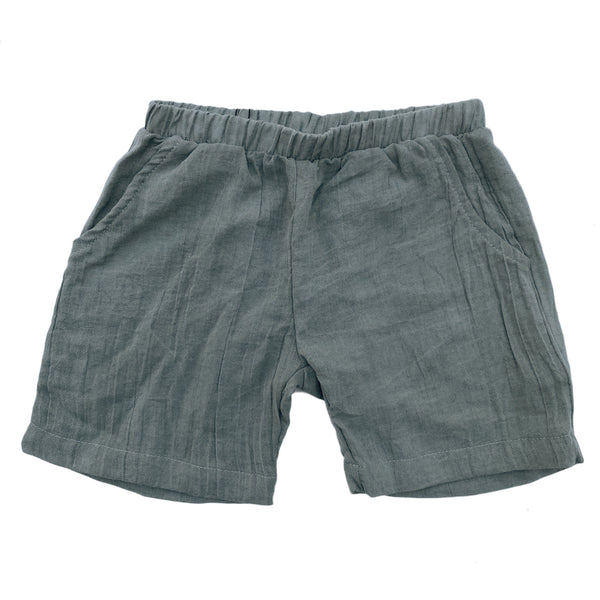 Olive Muslin Shorts
