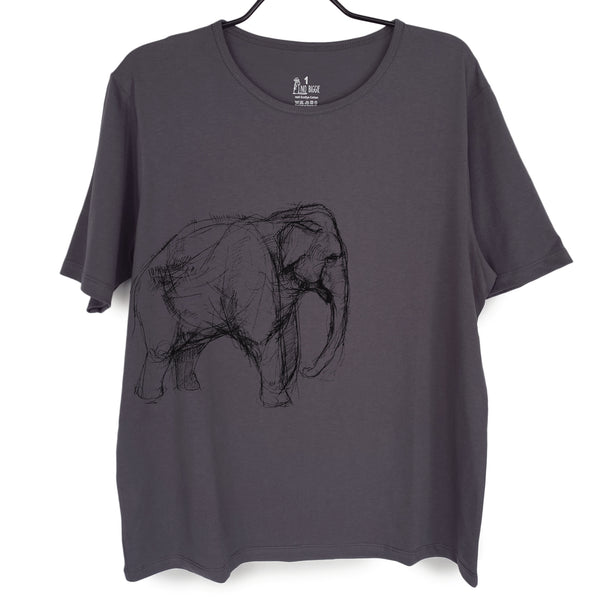 Charcoal BIG T Shirt Elephant
