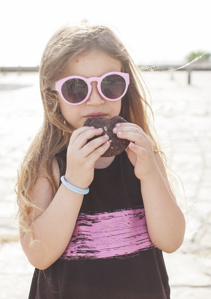 Black Summer Tunic- Dress with Pink brush stroke